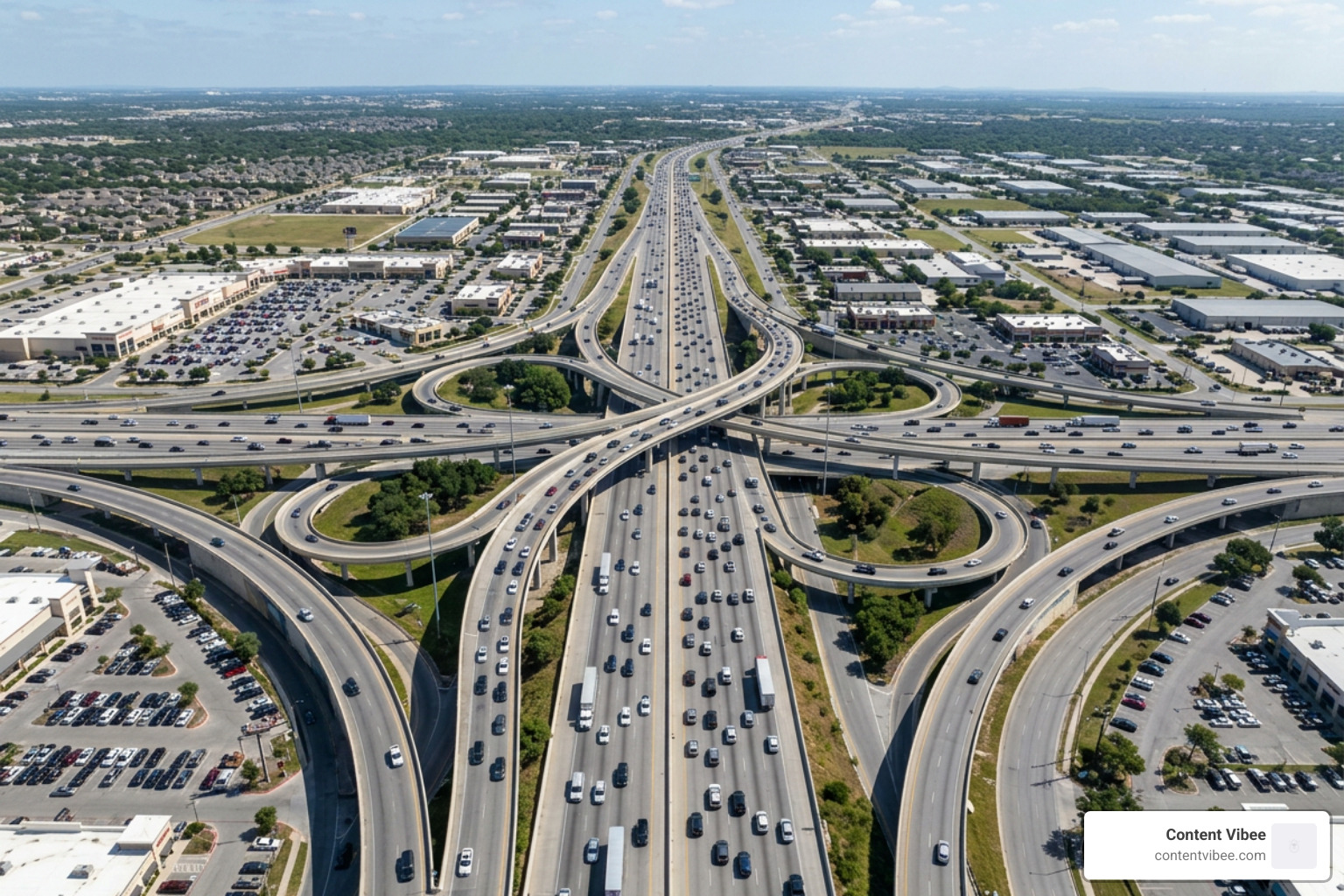 San Antonio highway traffic on IH-35 and Loop 1604