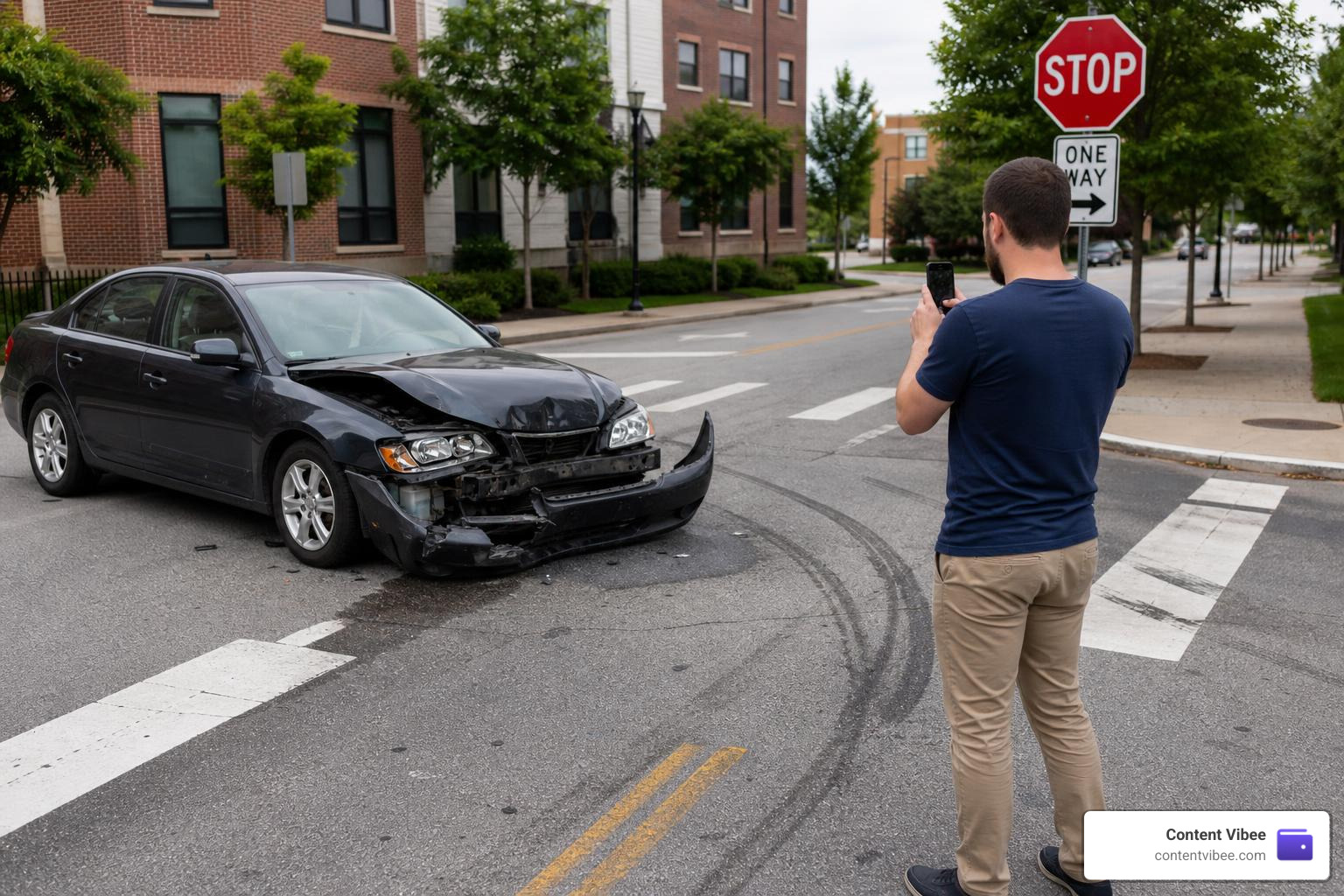documenting evidence at a car accident scene
