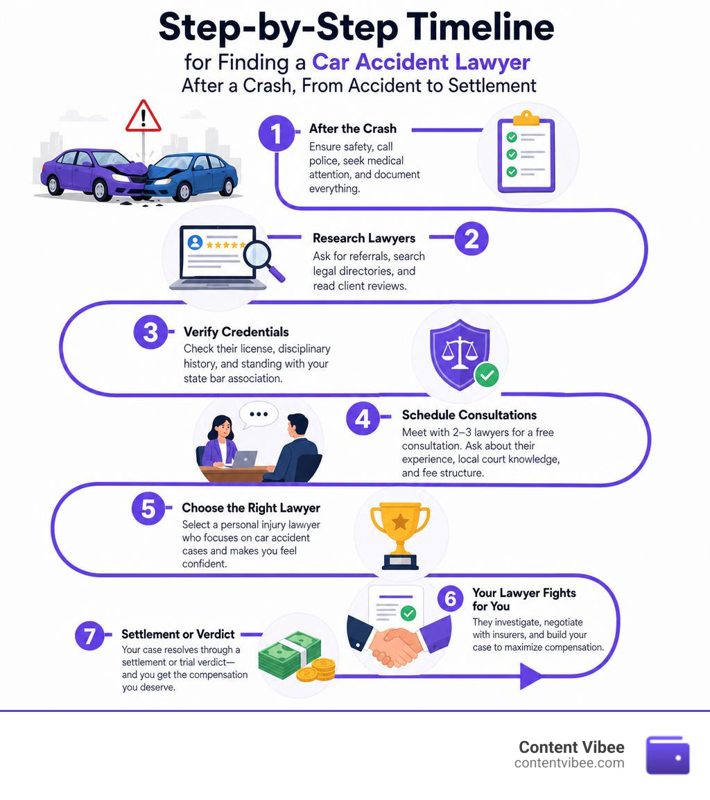 Step-by-Step Guide to Finding a Trusted Car Accident Lawyer