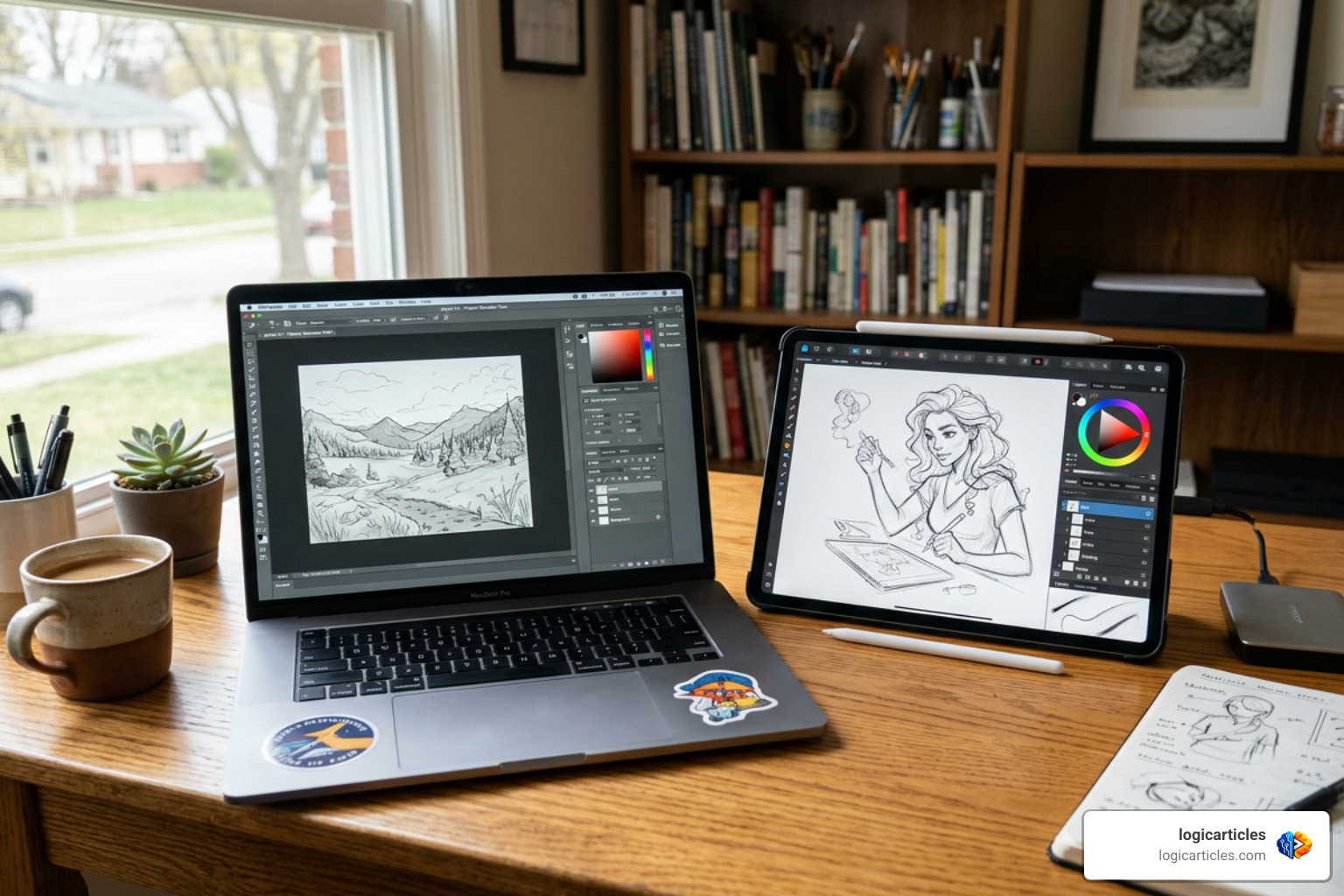 Various digital art software interfaces side-by-side Various digital art software interfaces side-by-side