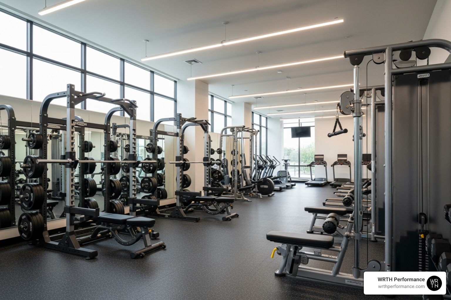 High-end private training studio with modern equipment High-end private training studio with modern equipment