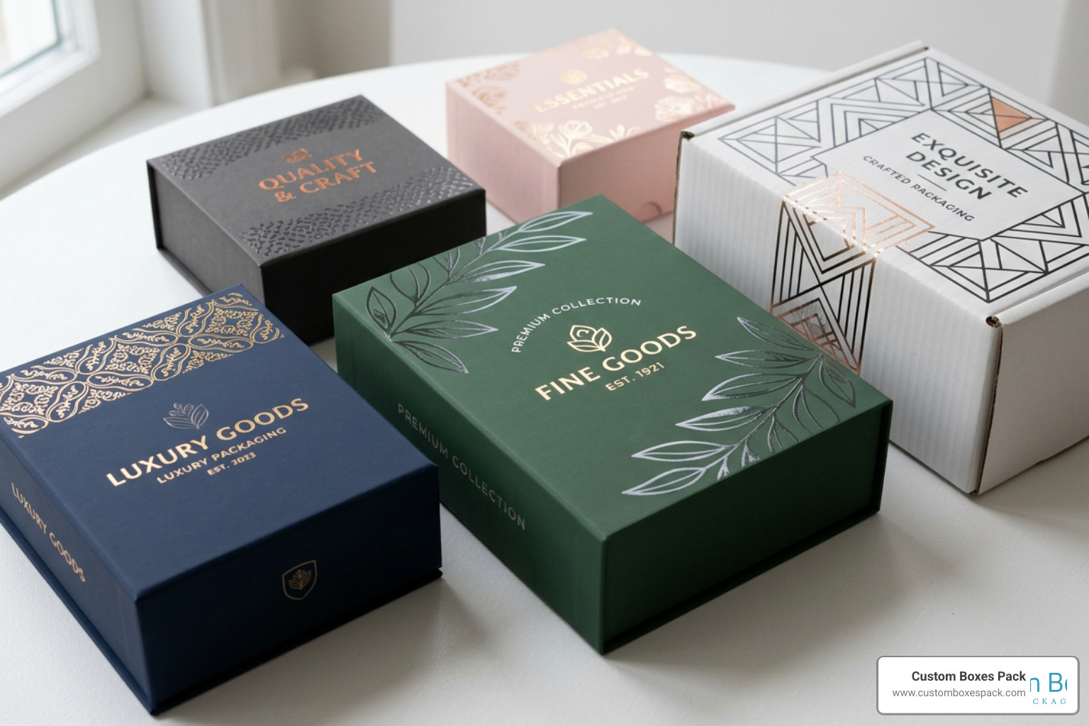 variety of custom finishes on rigid and corrugated packaging boxes variety of custom finishes on rigid and corrugated packaging boxes