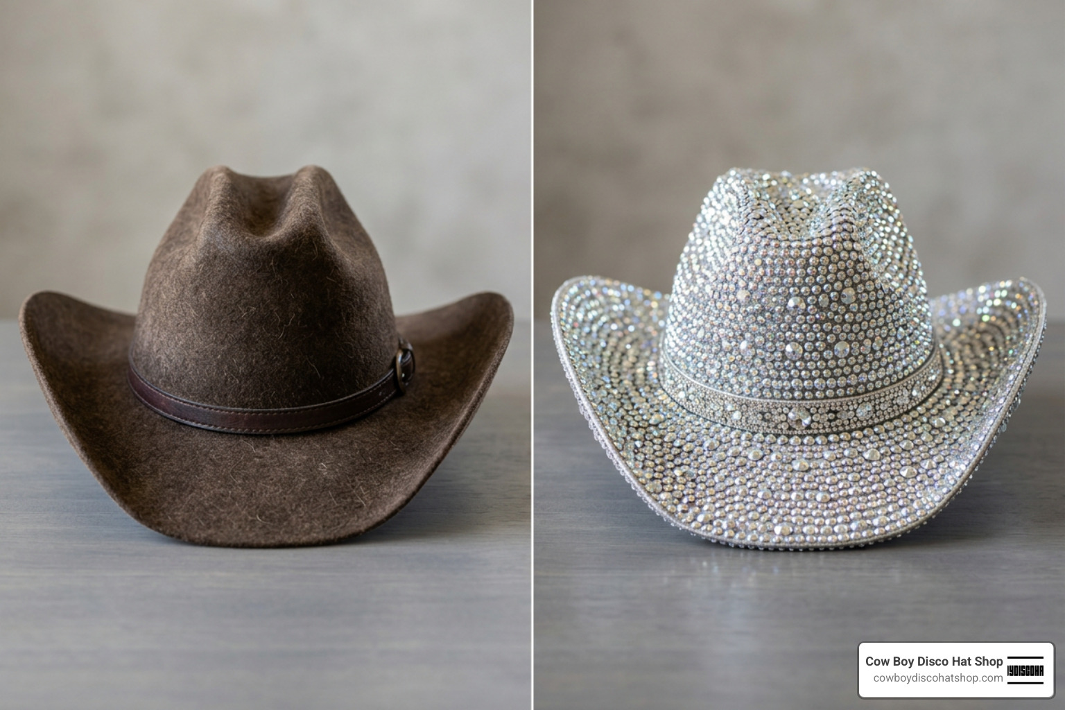 traditional felt hat vs sparkling rhinestone cowboy hat traditional felt hat vs sparkling rhinestone cowboy hat