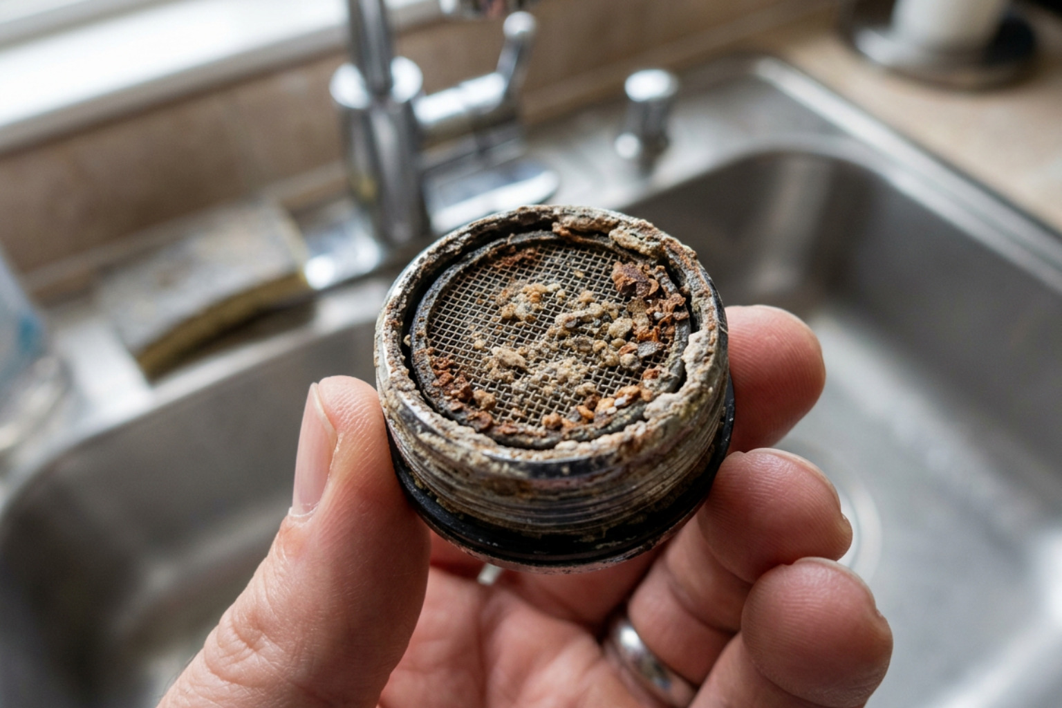 clogged faucet aerator