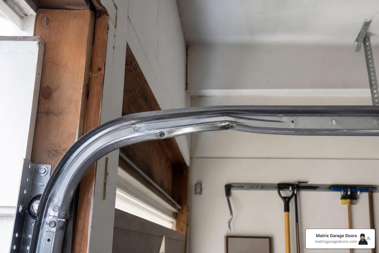 bowed garage door rail bowed garage door rail