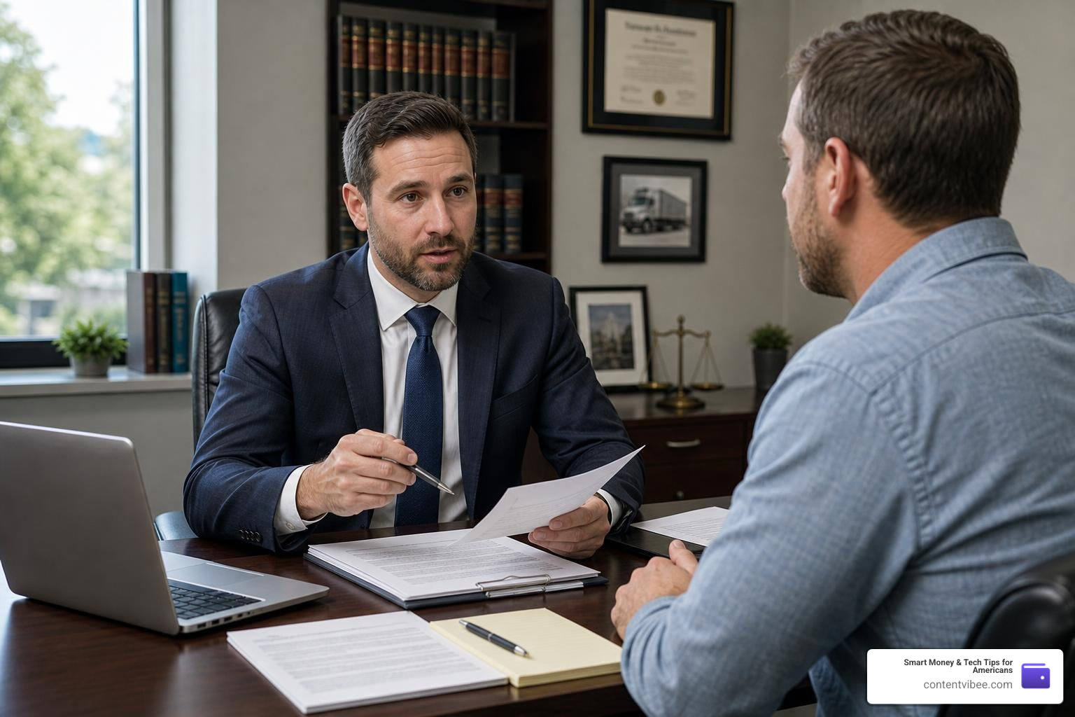 legal consultation with truck accident attorney