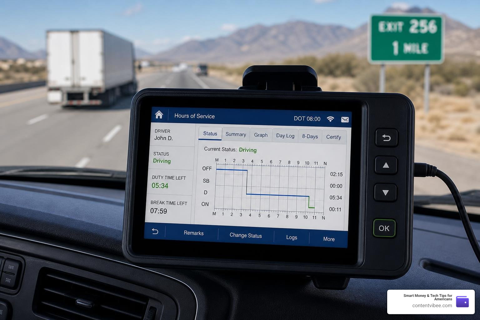 truck electronic logging device
