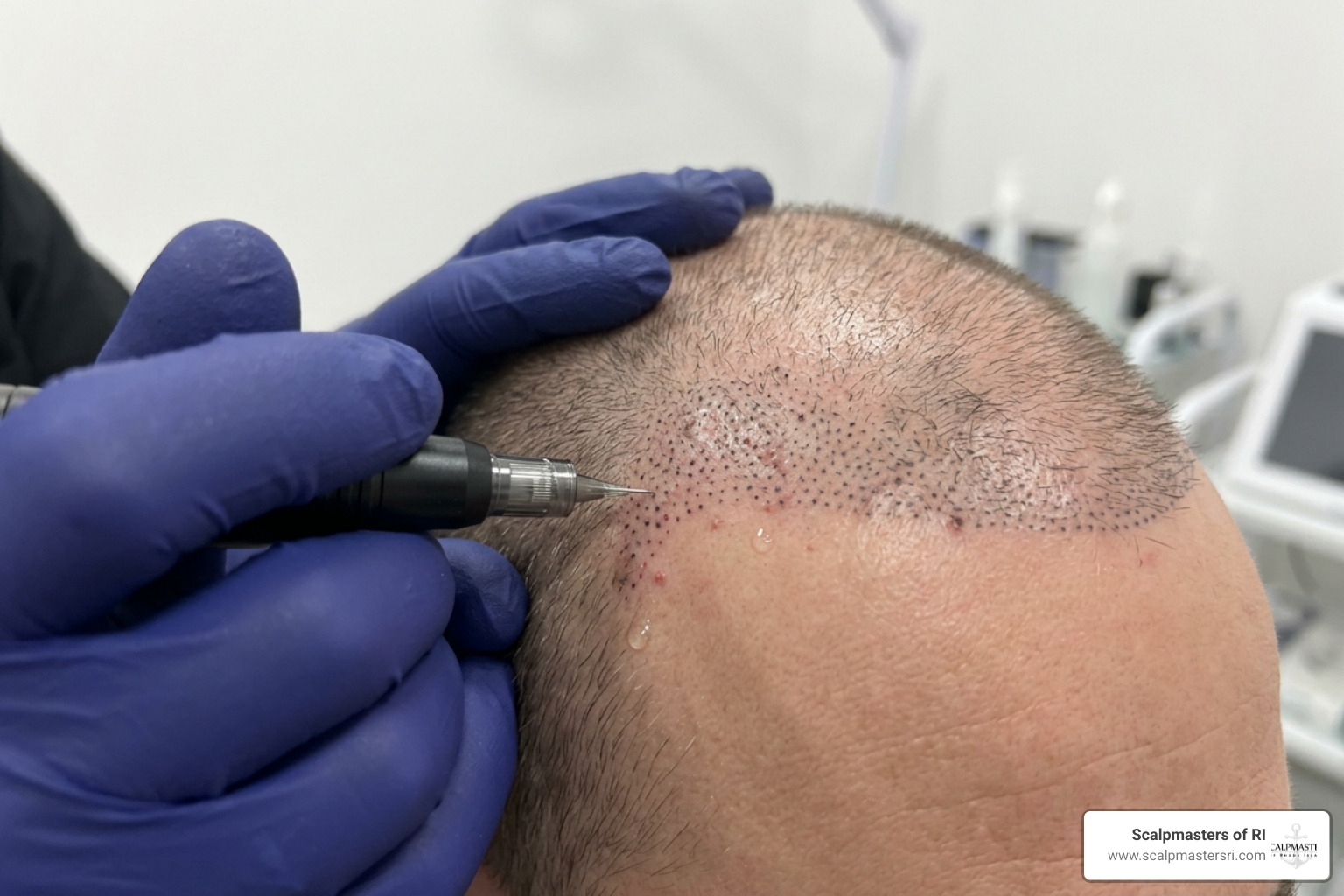 Infographic detailing the step-by-step SMP hairline restoration process Infographic detailing the step-by-step SMP hairline restoration process