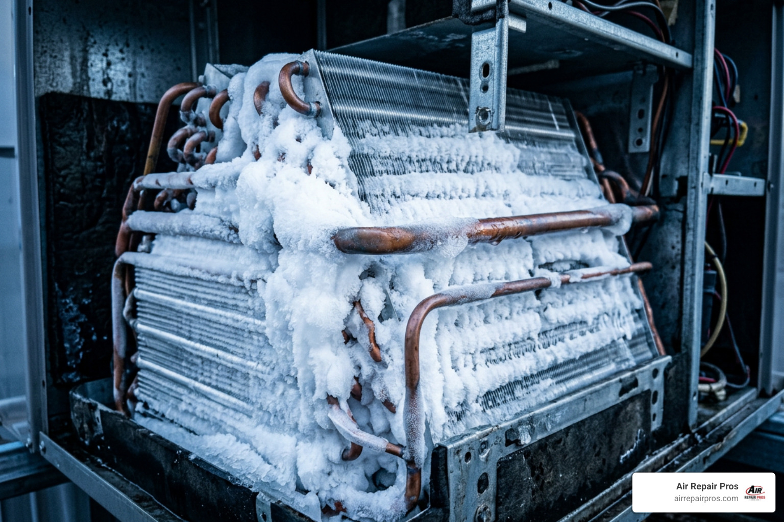 frozen AC evaporator coils from low refrigerant frozen AC evaporator coils from low refrigerant