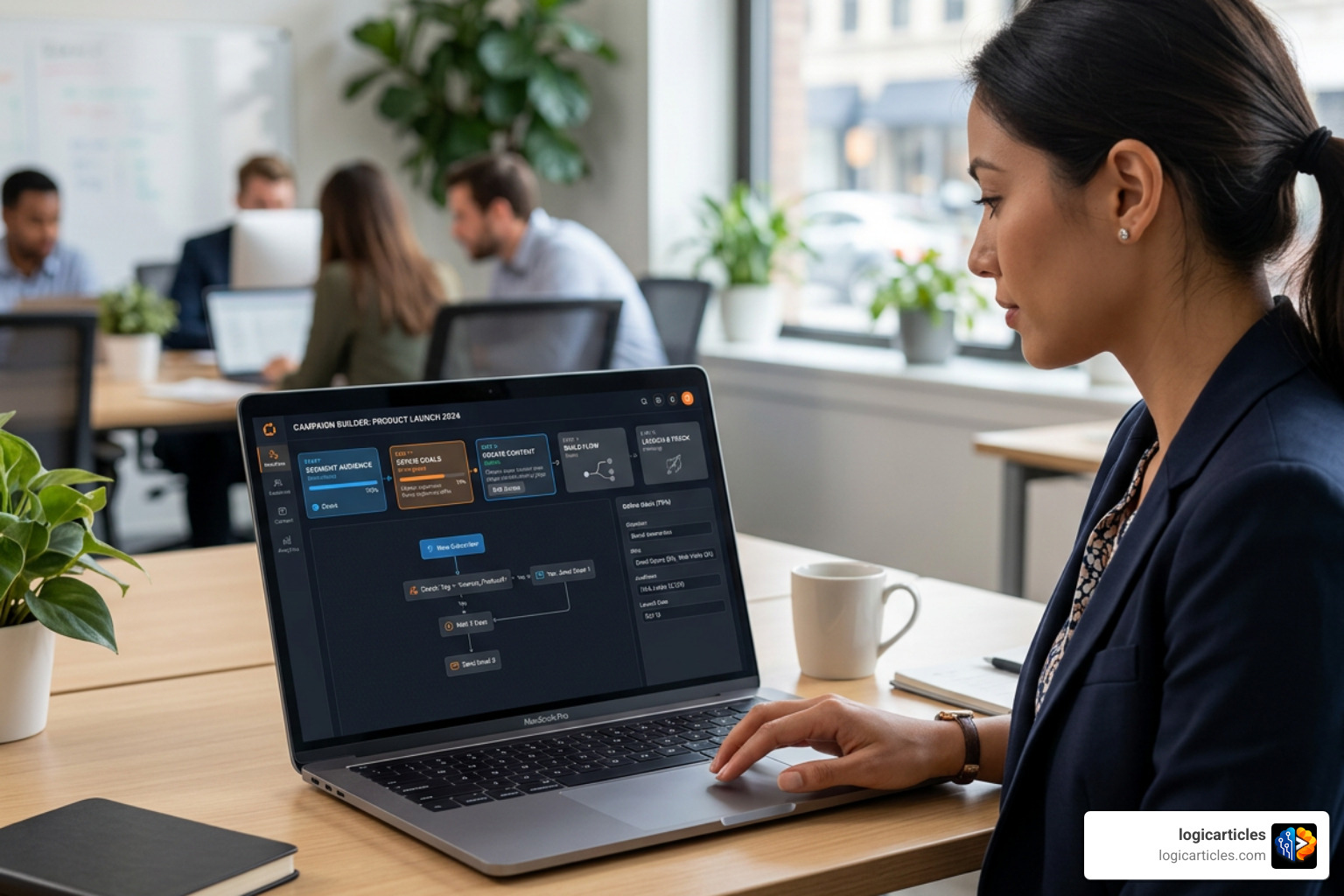 Step-by-step workflow setup in GenBoostermark software dashboard