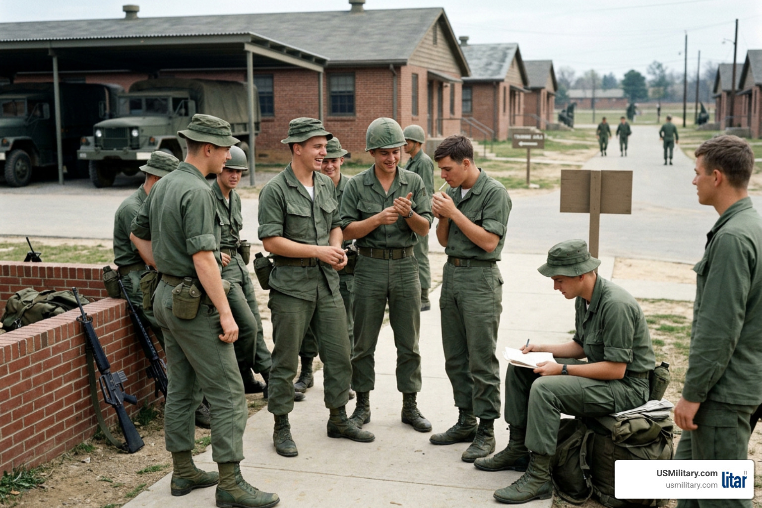 Historical draft-era U.S. soldiers during the Vietnam transition Historical draft-era U.S. soldiers during the Vietnam transition