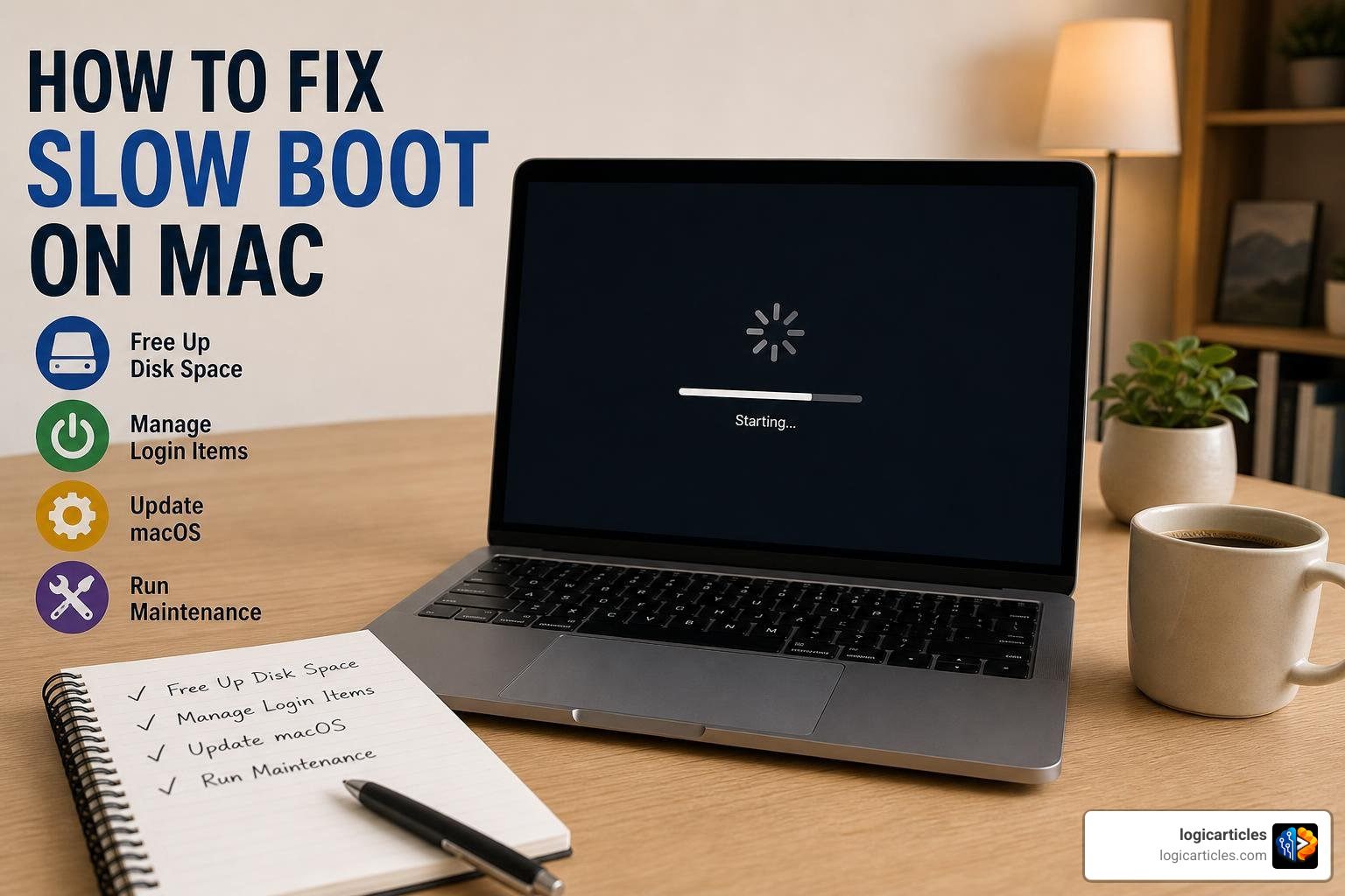 slow boot mac progress bar startup lag macOS