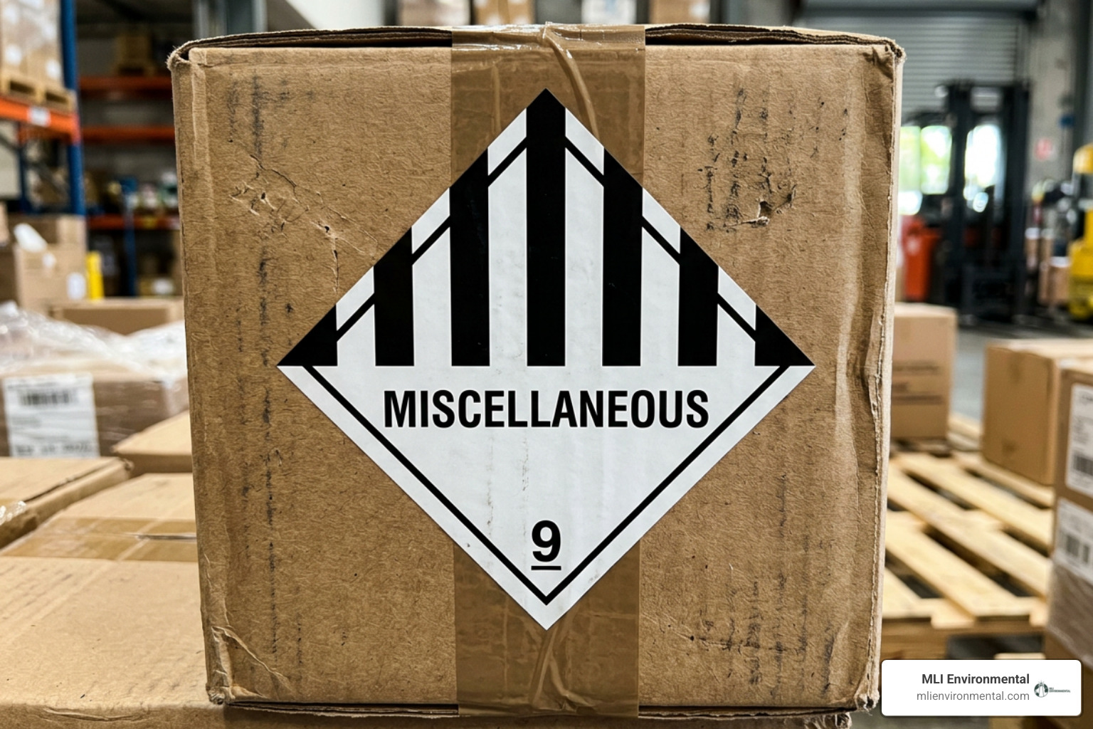 Class 9 hazard label for miscellaneous dangerous goods Class 9 hazard label for miscellaneous dangerous goods