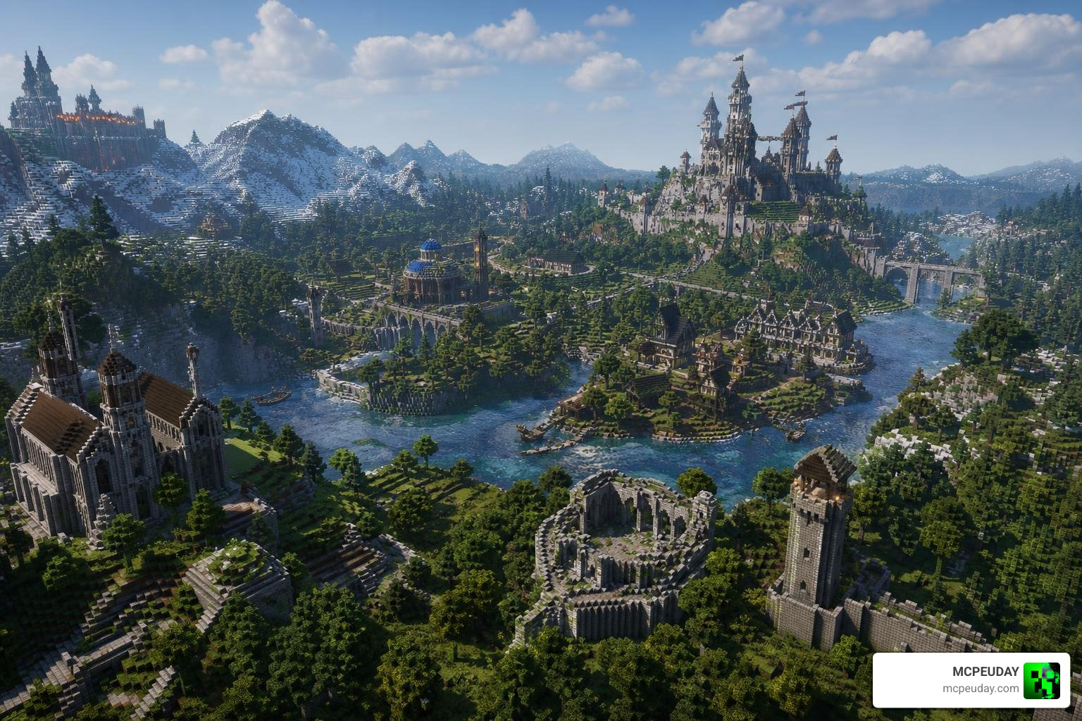 Dregora world generation with custom structures and terrain