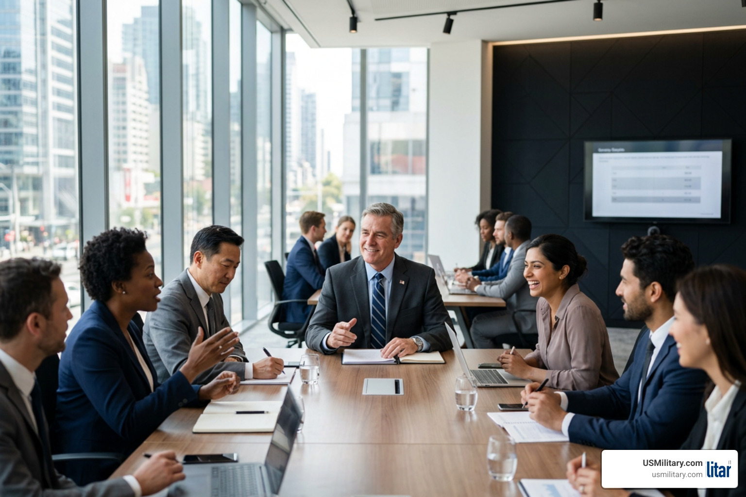 veteran in corporate boardroom veteran in corporate boardroom