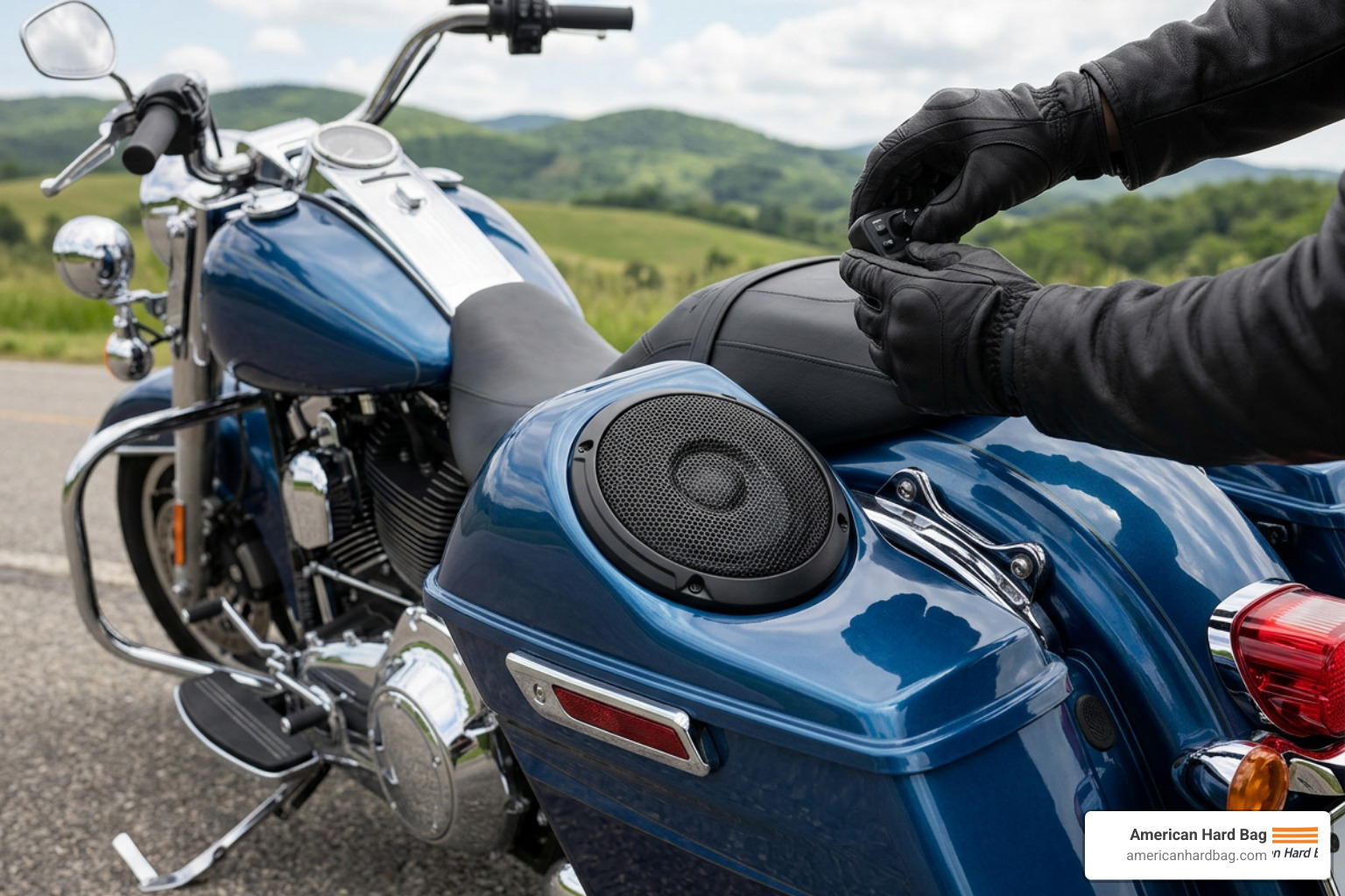 Completed premium audio installation on a Street Glide