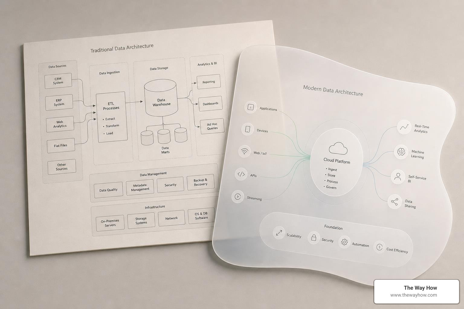 Diagram representing system transition and cognitive load of data migration