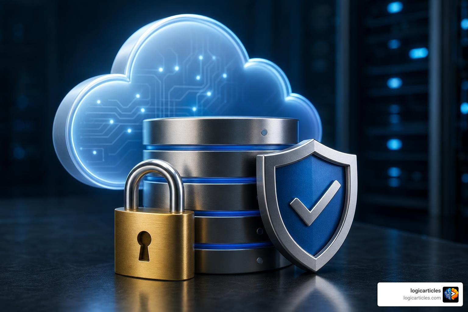 Secure cloud database protection icon showing legal data safety Secure cloud database protection icon showing legal data safety