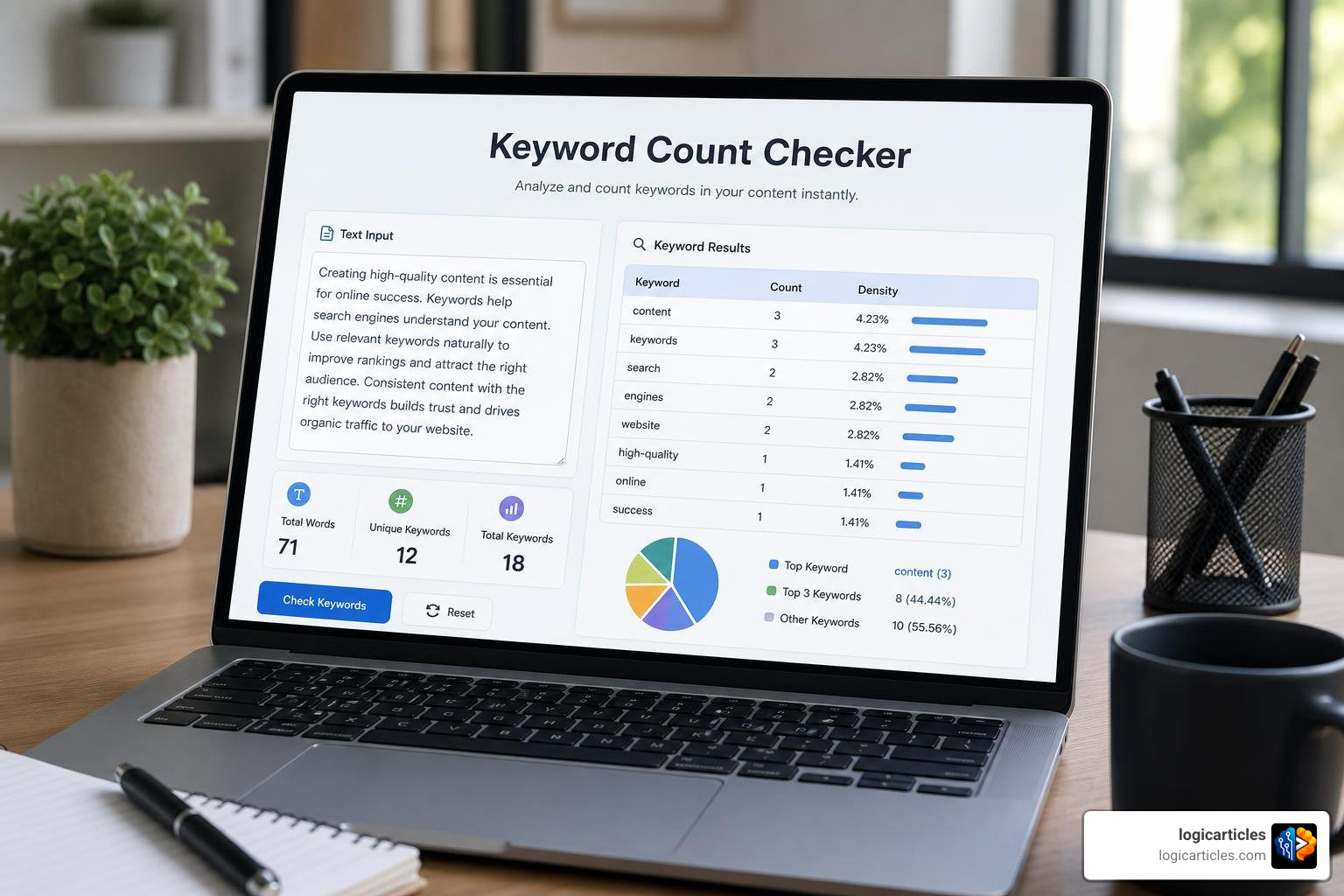 Zuhio Keyword Count Checker online interface