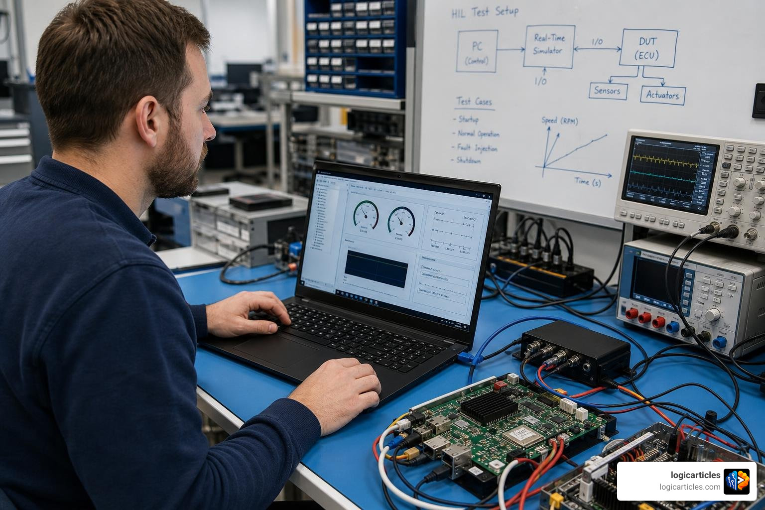 Hardware-in-the-loop simulation environment for testing firmware before hardware production Hardware-in-the-loop simulation environment for testing firmware before hardware production