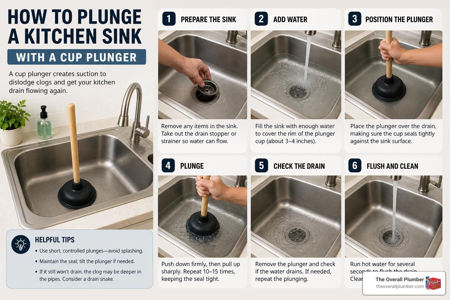 how to plunge a kitchen sink properly with a cup plunger how to plunge a kitchen sink properly with a cup plunger