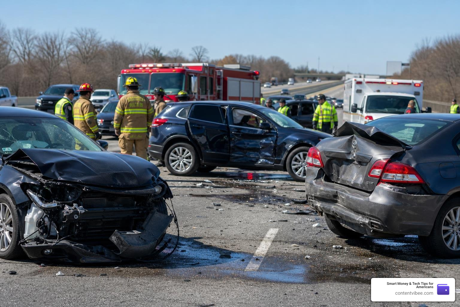 multi-vehicle accident scene multi-vehicle accident scene