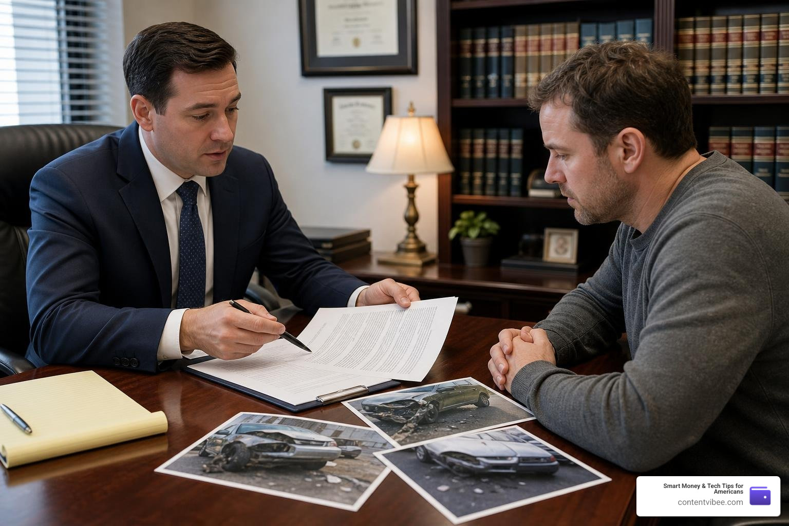 Legal consultation with a car accident lawyer discussing case validity