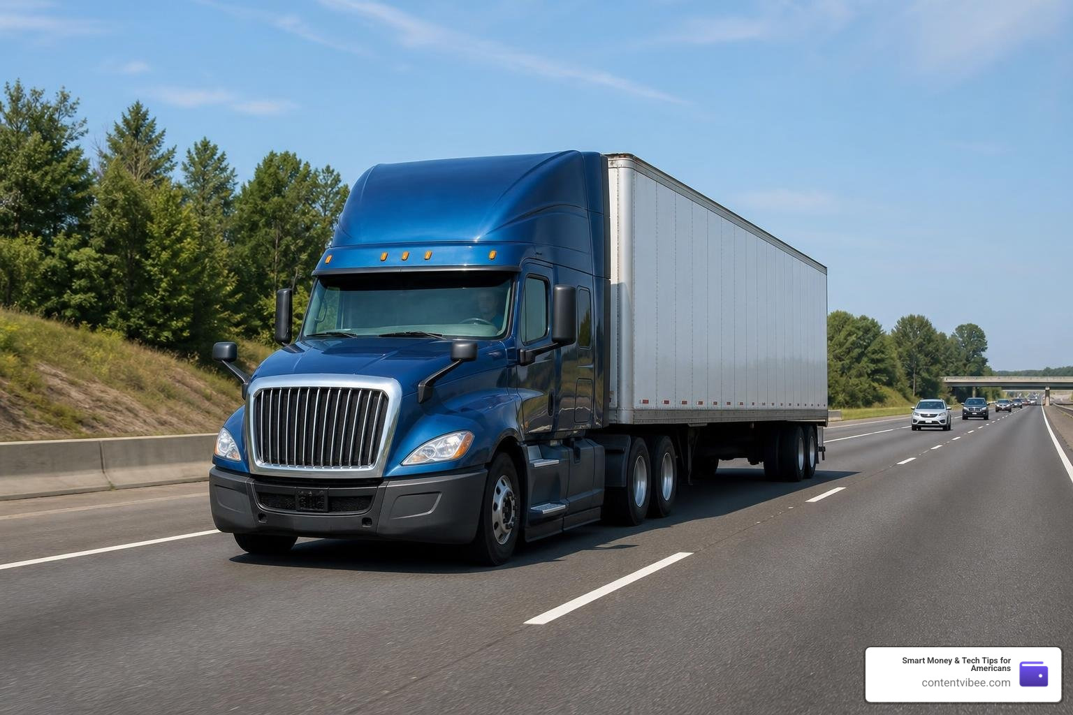 semi-truck on highway