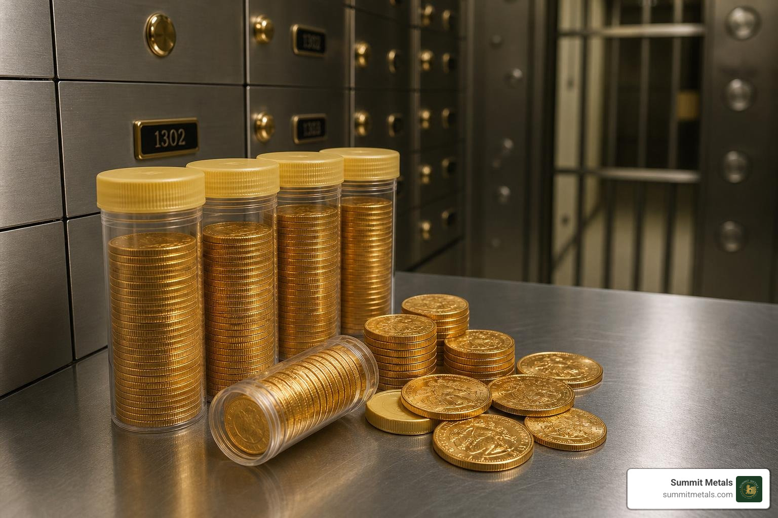 sovereign gold coins in a secure private vault