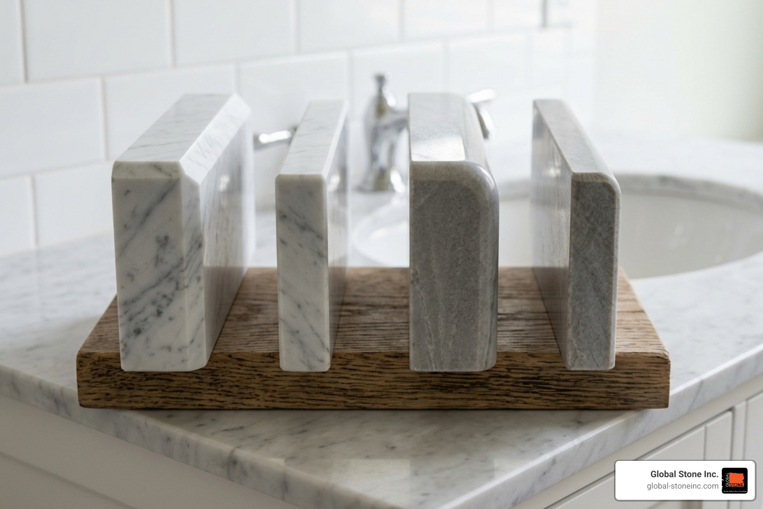 Vanity top thickness and edge profiles
