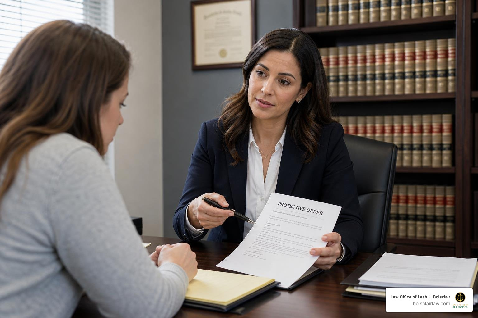 lawyer explaining protective orders