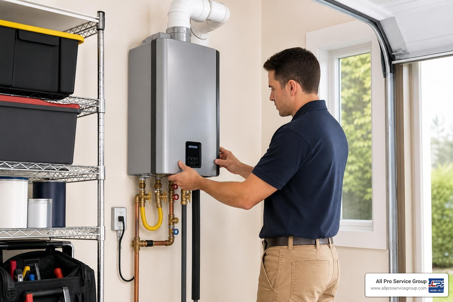 professional tankless water heater installation