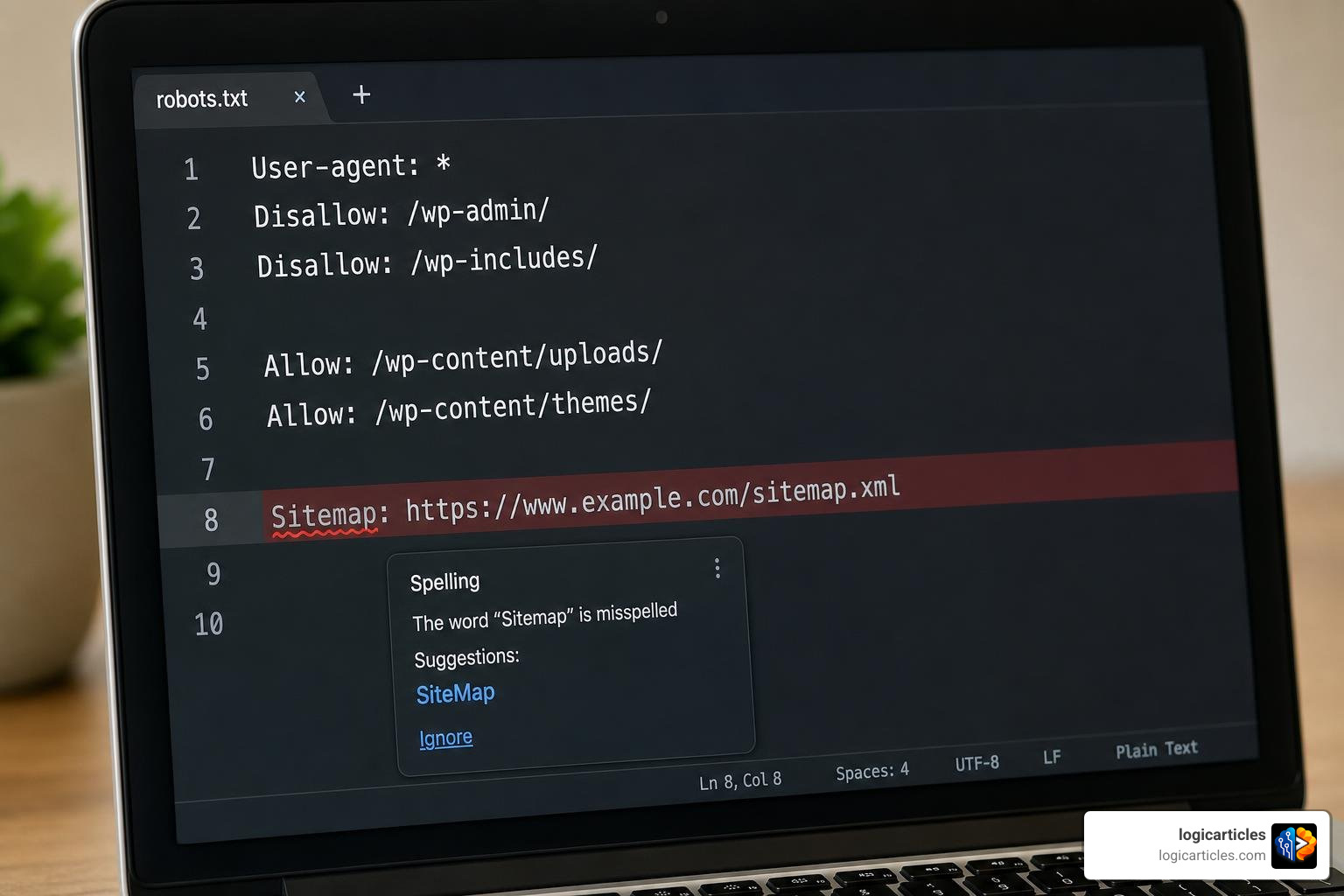 generate robots.txt files spellmistake