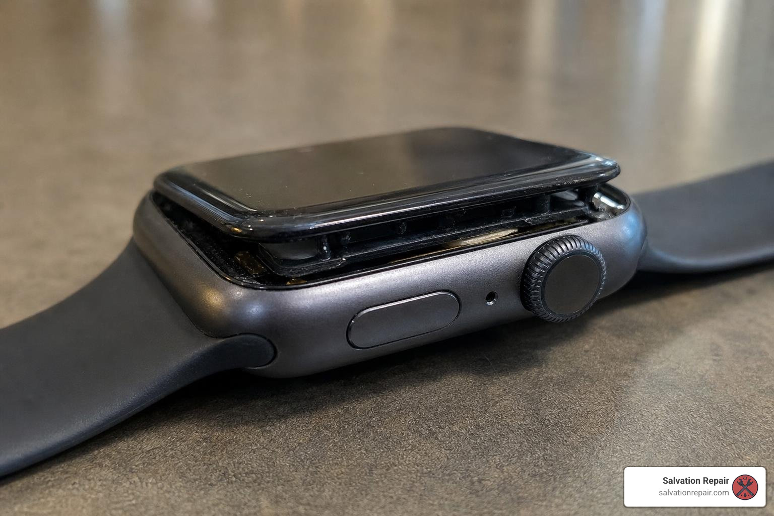swollen smartwatch battery showing screen lifting hazard swollen smartwatch battery showing screen lifting hazard
