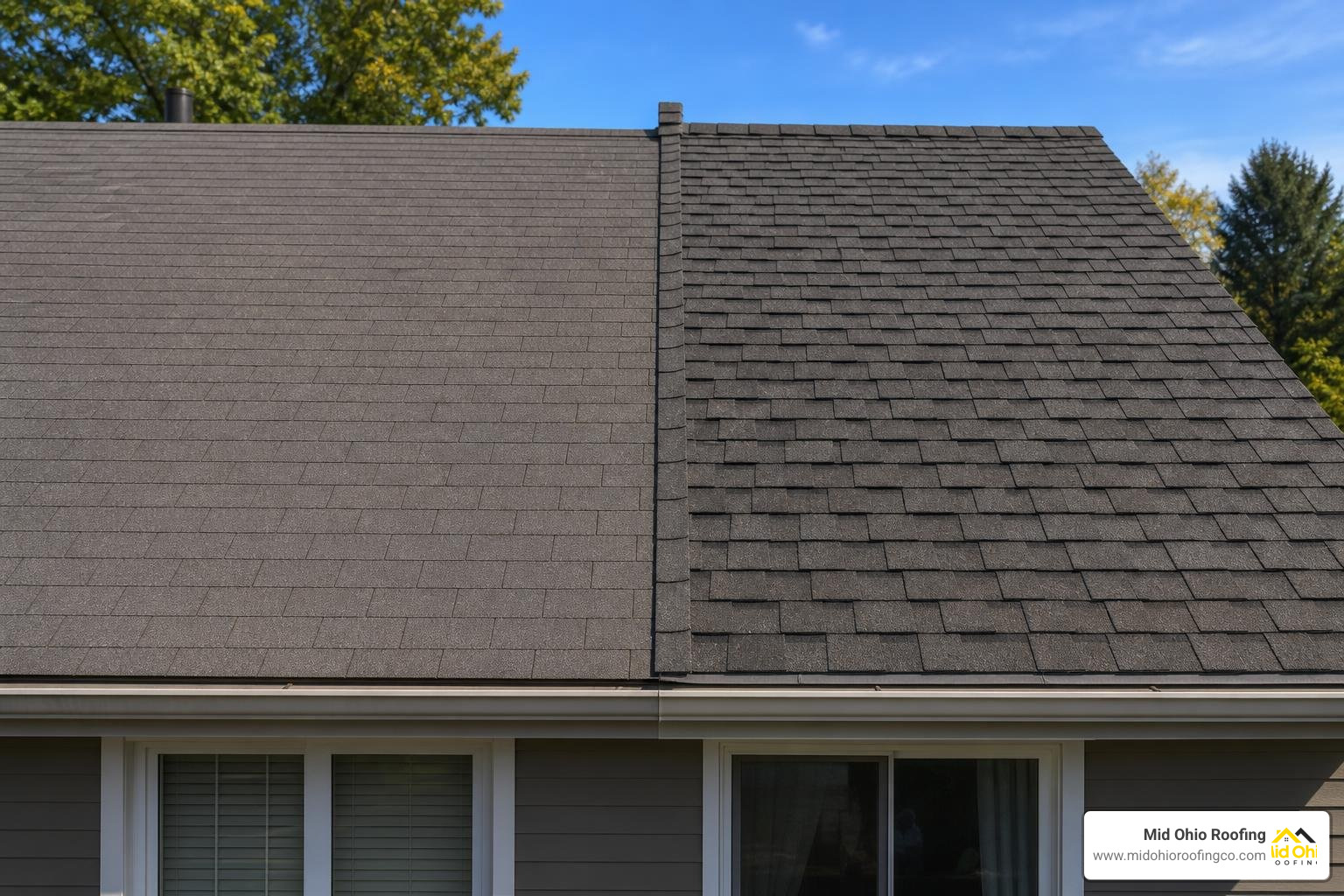 dimensional vs three tab shingles side by side dimensional vs three tab shingles side by side