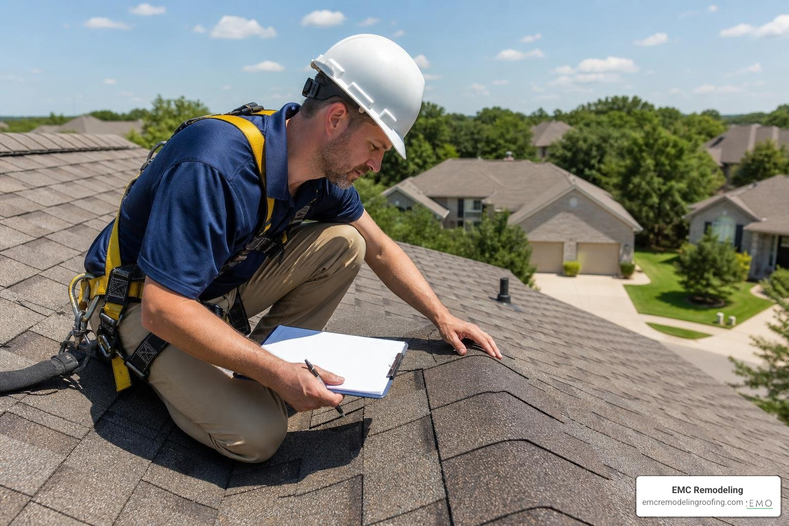 Certified roofing inspection in progress in Georgetown TX