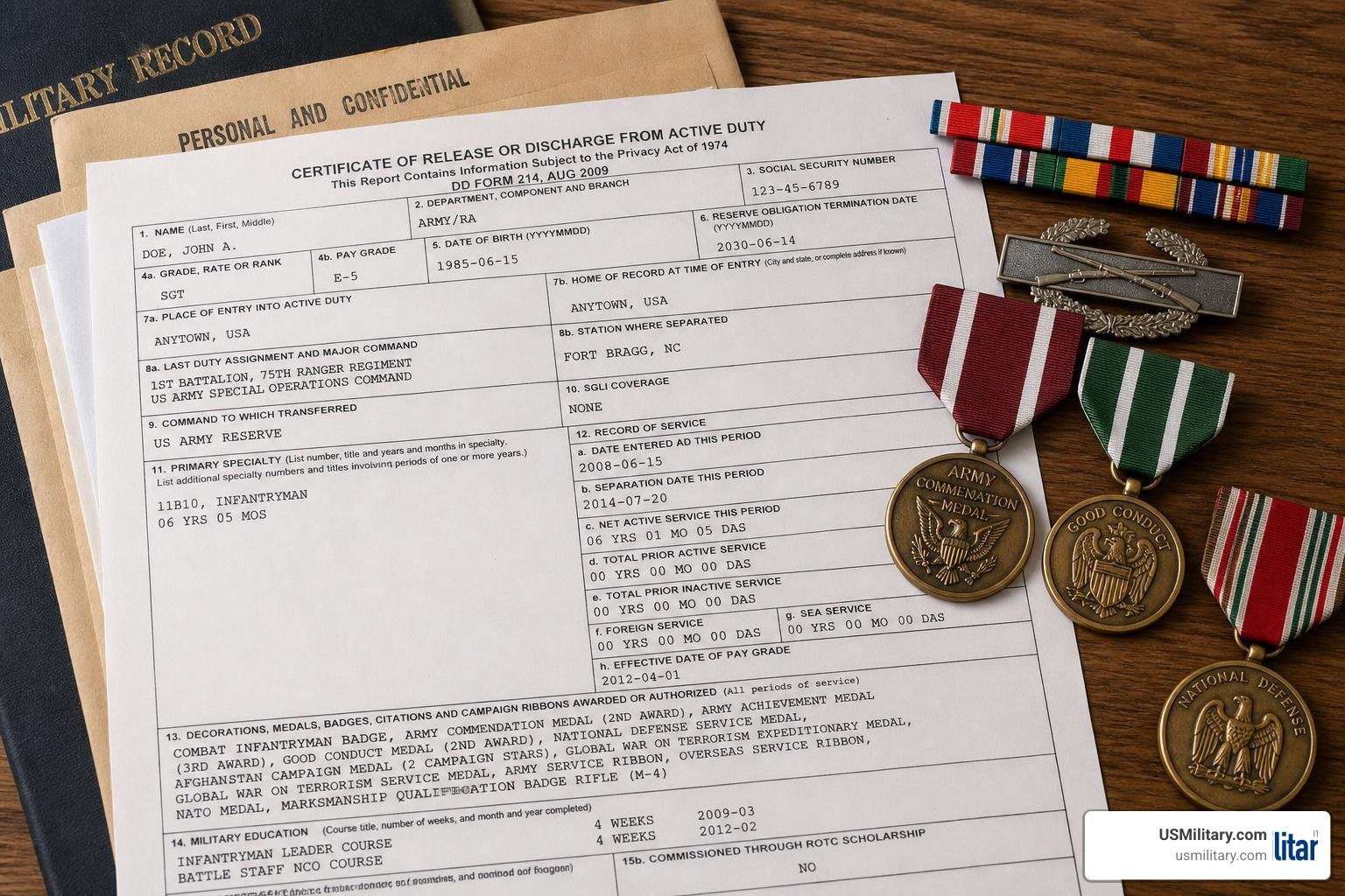 US military service documents and veteran medals US military service documents and veteran medals