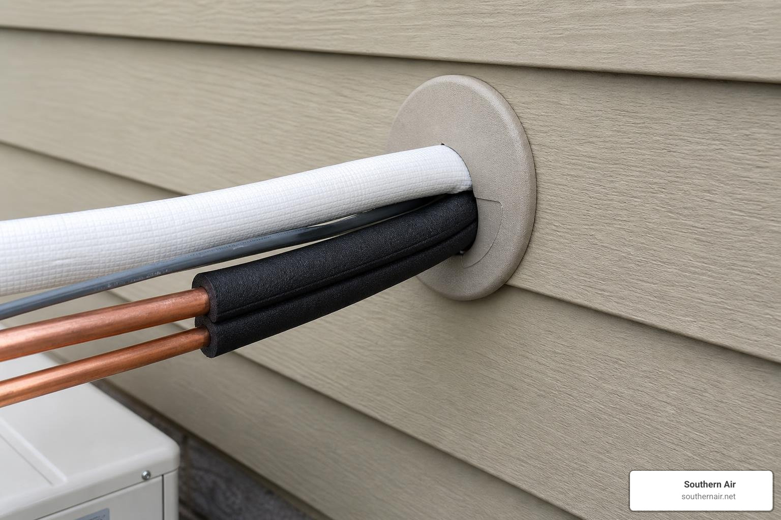 copper refrigerant line set and electrical wiring for ductless mini split installation copper refrigerant line set and electrical wiring for ductless mini split installation