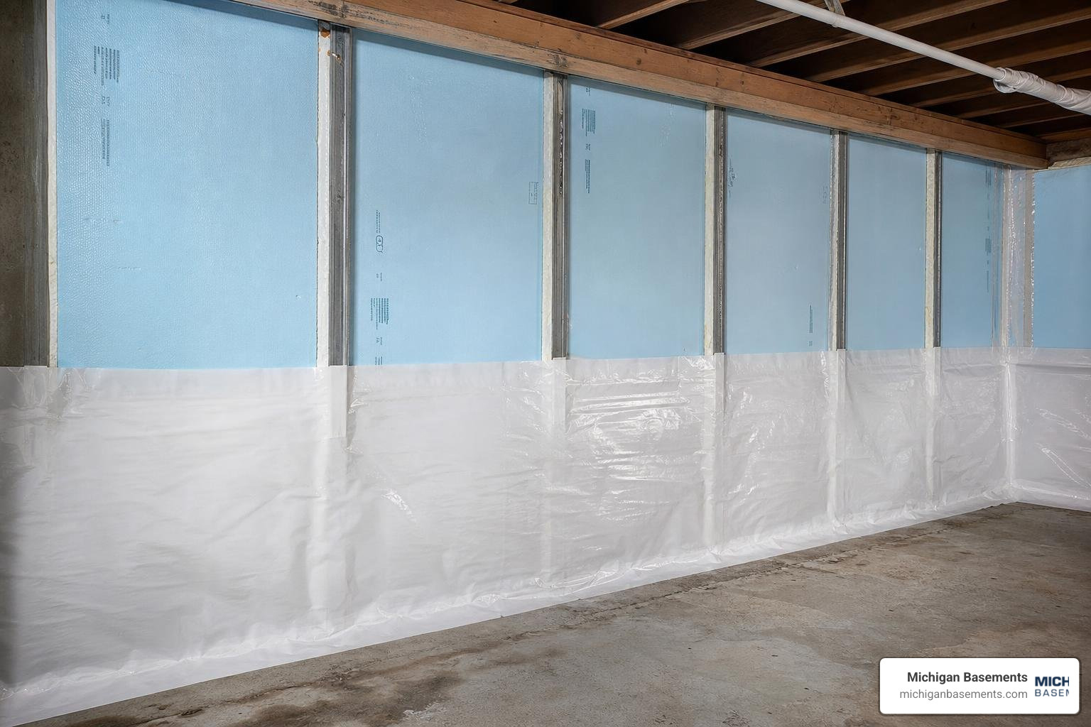 basement wall insulation and moisture barrier