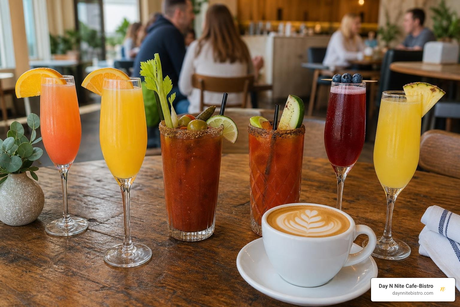 signature brunch cocktails and specialty coffee