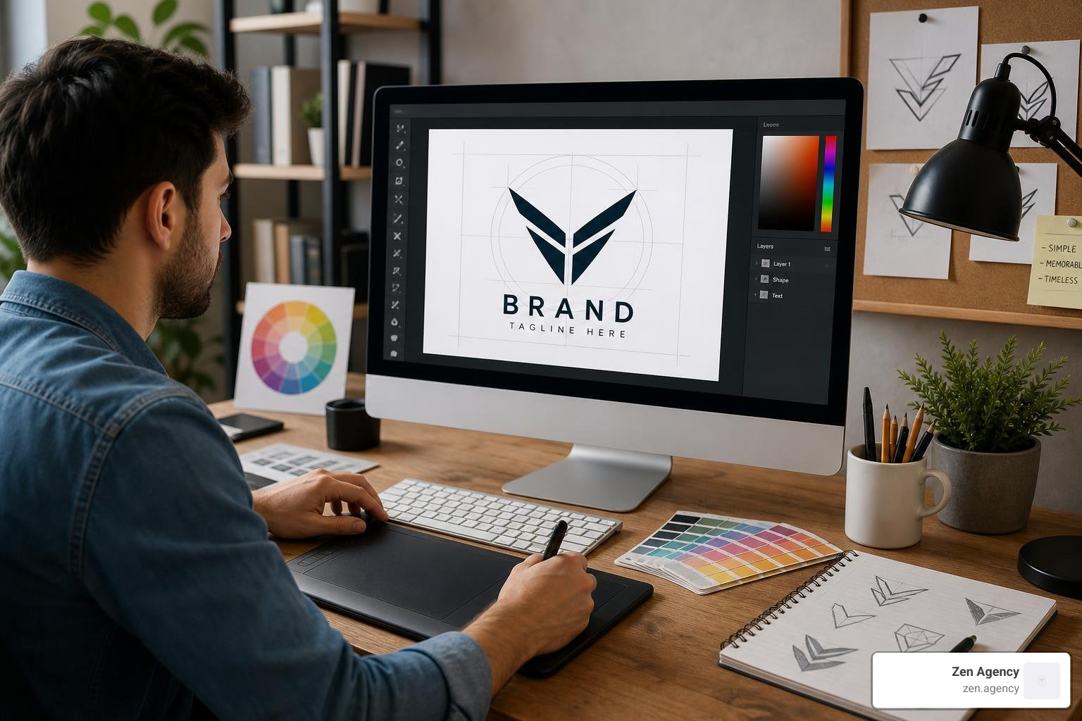 step-by-step logo customization interface showing color palette and font adjustments step-by-step logo customization interface showing color palette and font adjustments