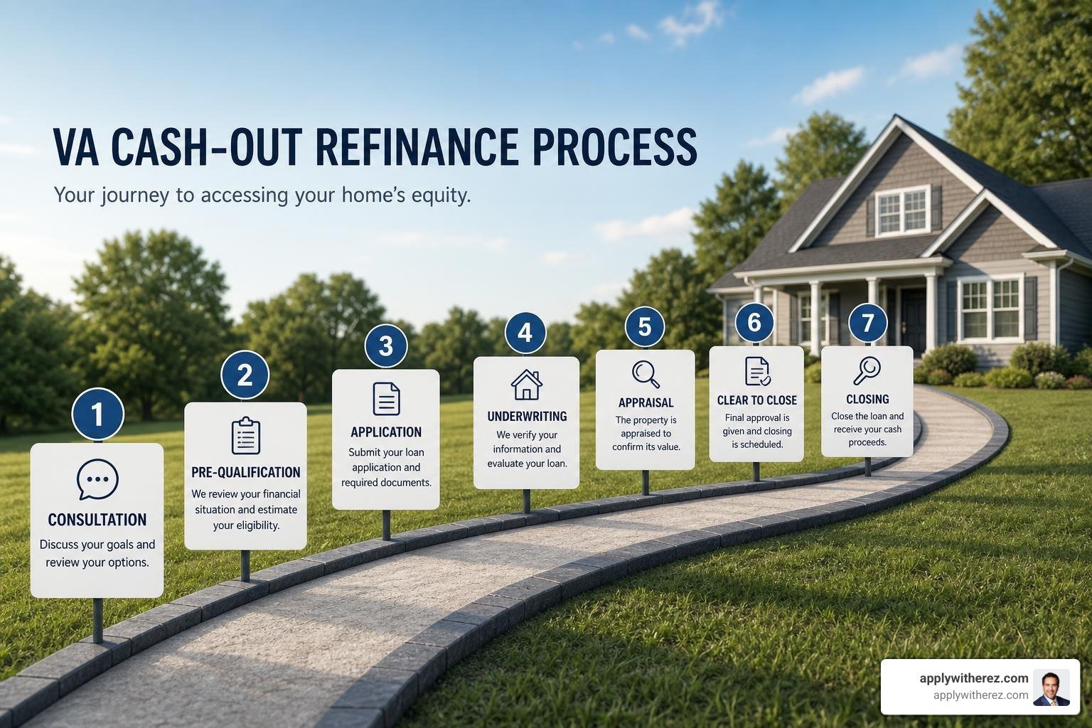 Step-by-step VA cash-out refinance timeline