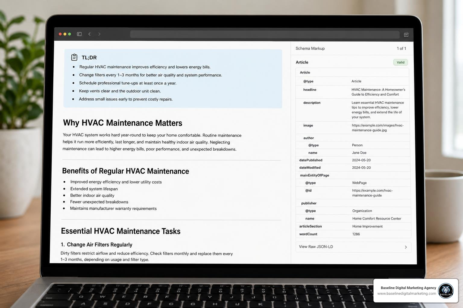 structured content layout for generative AI showing quick answers and schema structured content layout for generative AI showing quick answers and schema