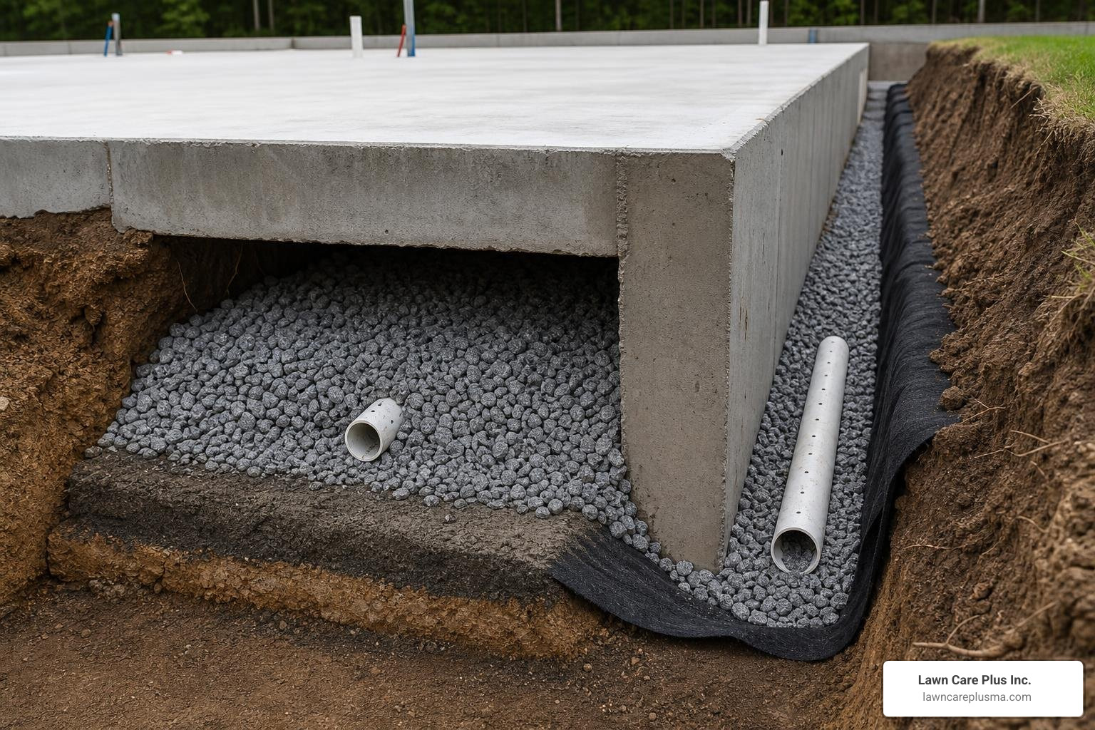 drain placement options under and beside a concrete slab drain placement options under and beside a concrete slab