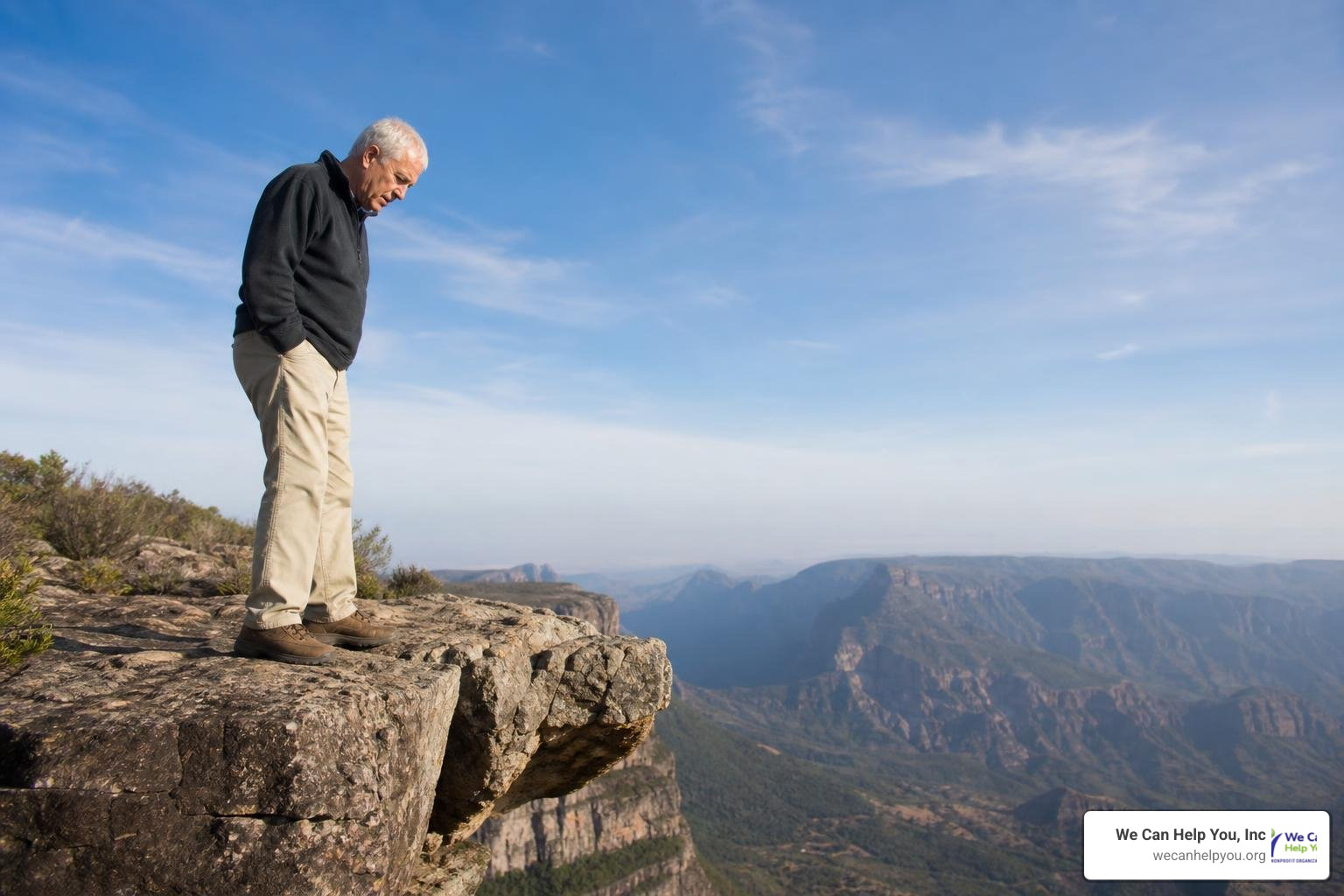 An IRMAA cliff with a retiree standing near the edge An IRMAA cliff with a retiree standing near the edge