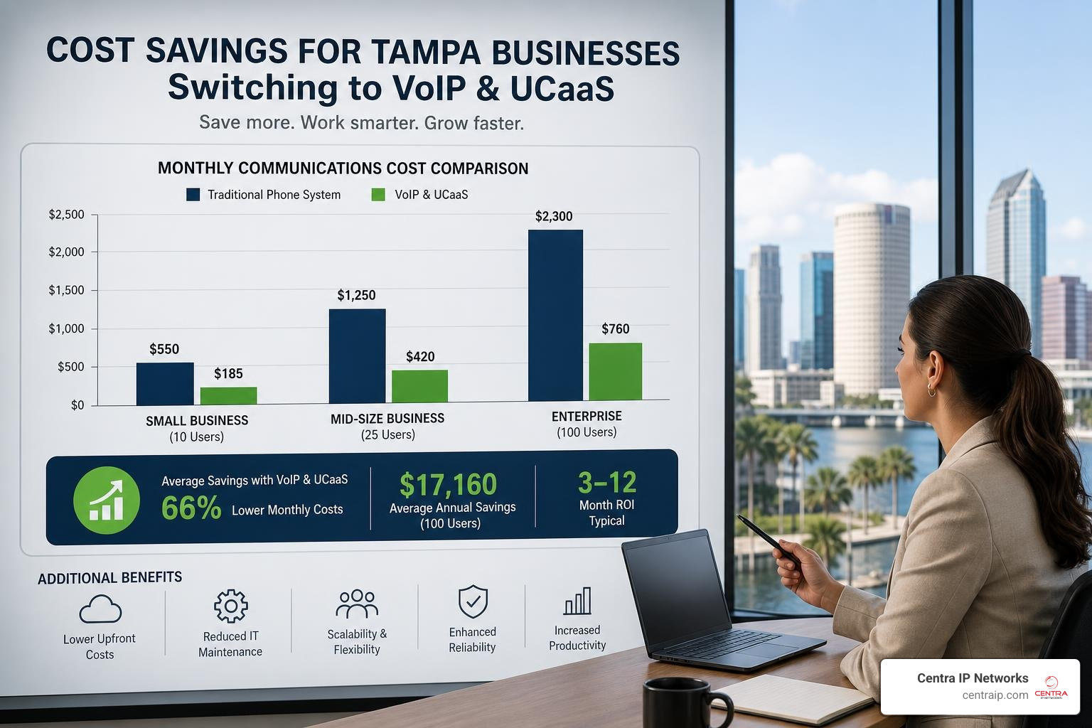 cost savings chart for Tampa VoIP and UCaaS cost savings chart for Tampa VoIP and UCaaS
