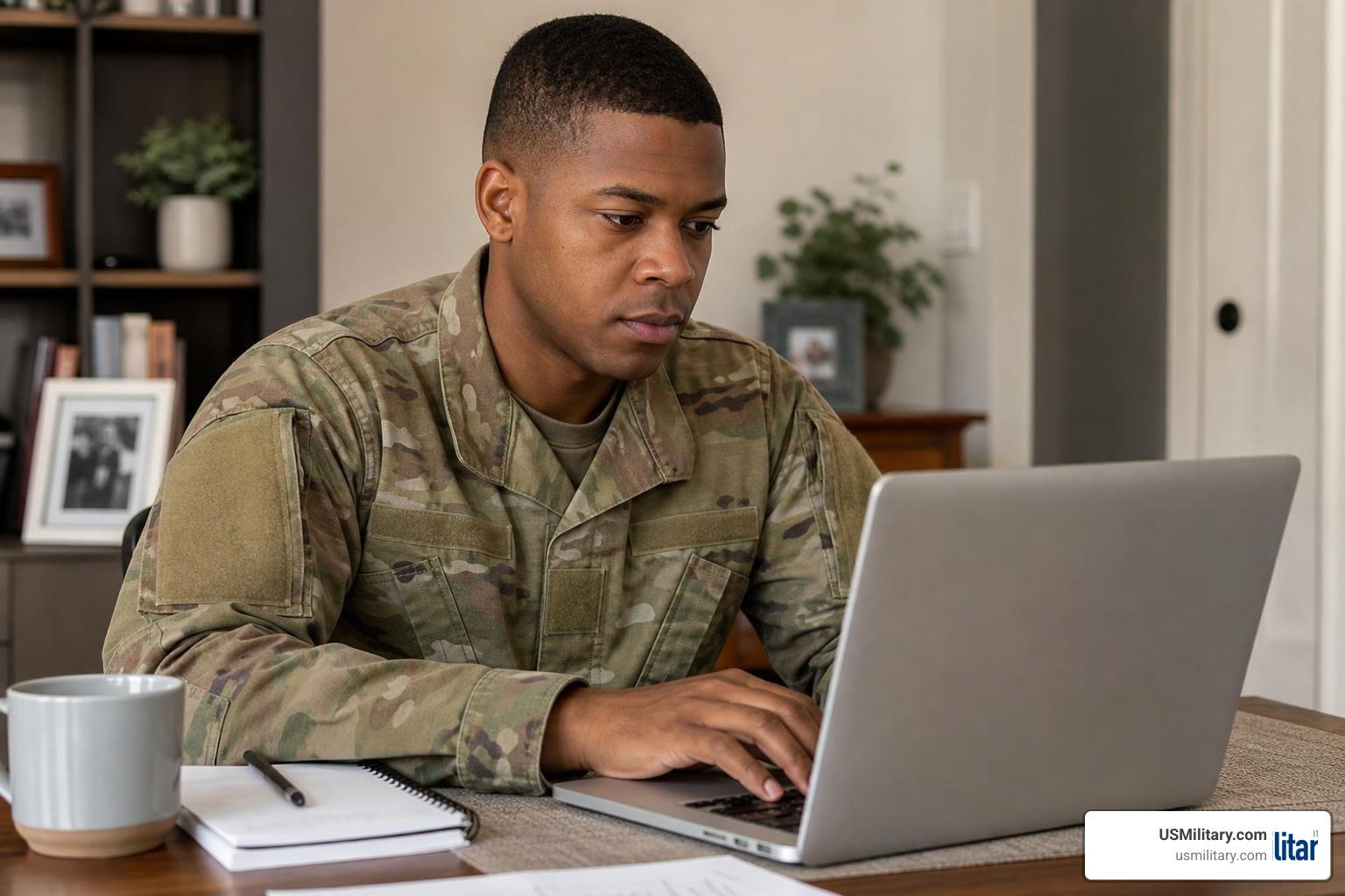 US military soldier applying for a mortgage online US military soldier applying for a mortgage online