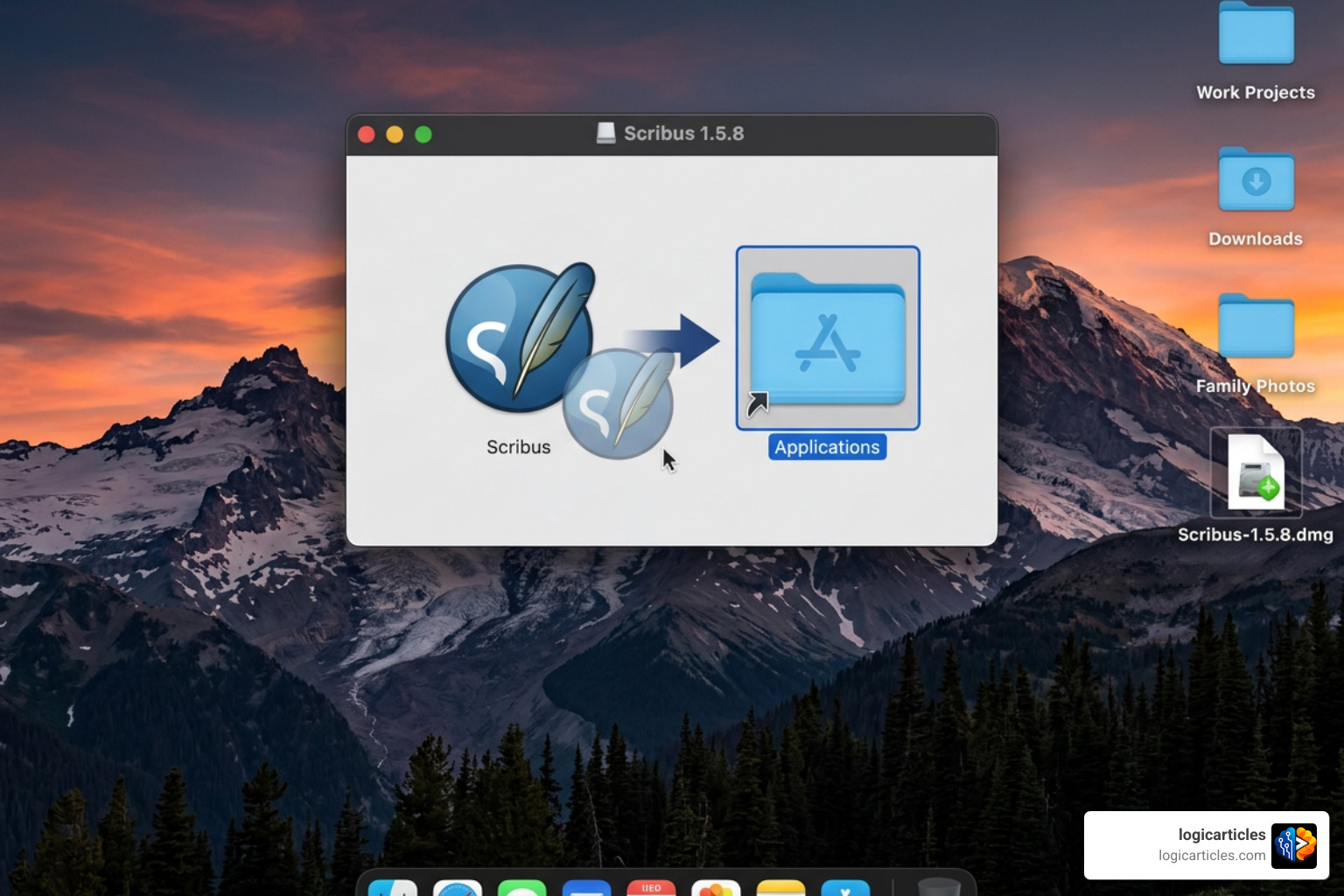 macOS installation drag and drop process macOS installation drag and drop process