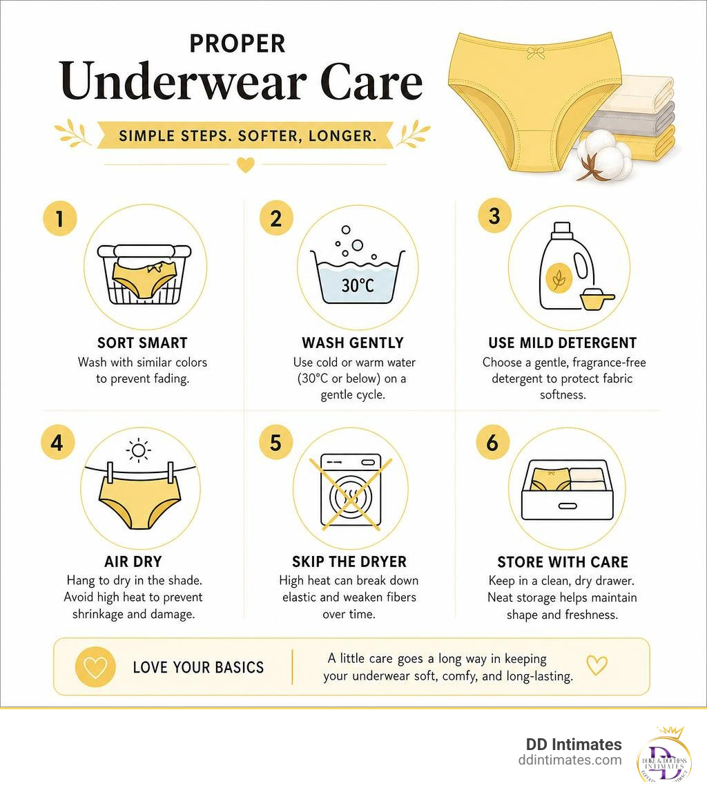 proper underwear care steps infographic infographic