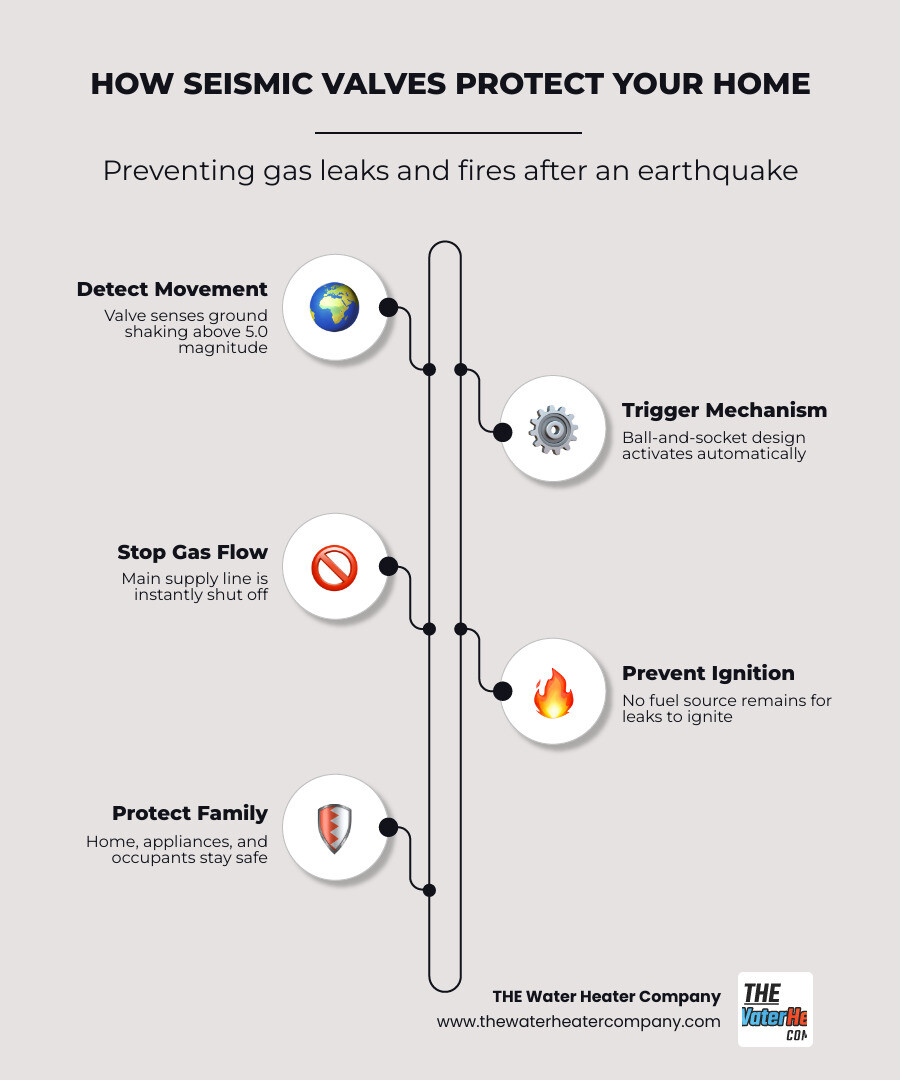Infographic showing how seismic gas shutoff valves protect Southern California homes during earthquakes infographic Infographic showing how seismic gas shutoff valves protect Southern California homes during earthquakes infographic
